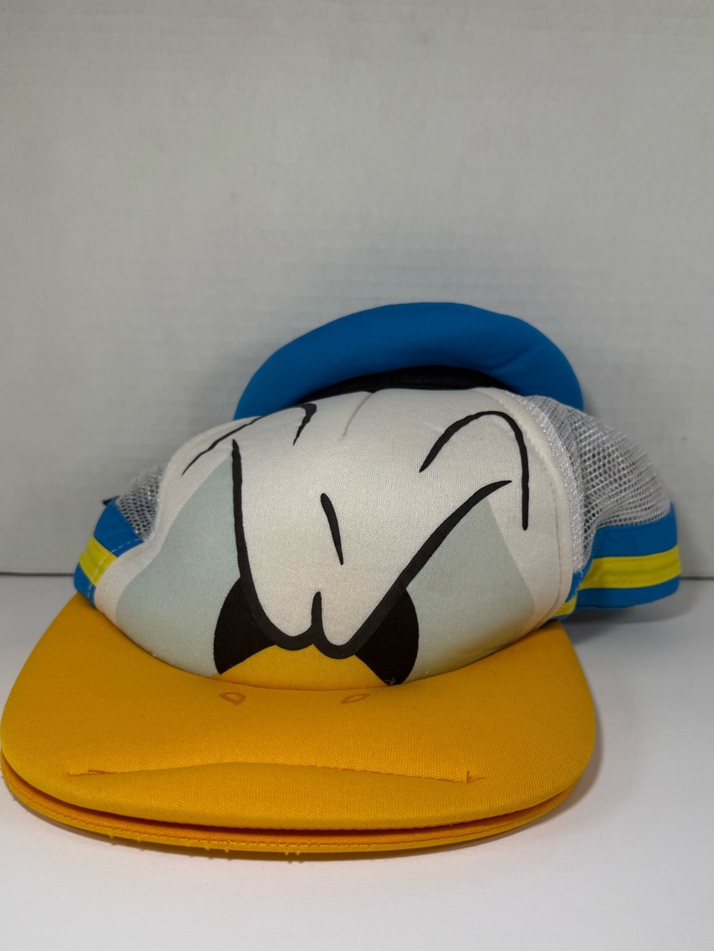 Disney Parks Donald Duck Mad Face Mesh Foam Adult Baseball Cap Hat Adjustable